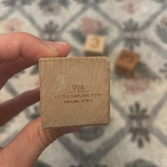 Little Sapling Toys wooden block milestone prop - Picture 3 of 3